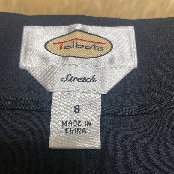Talbots stretch dresd pants size 8 black - Picture 2 of 7
